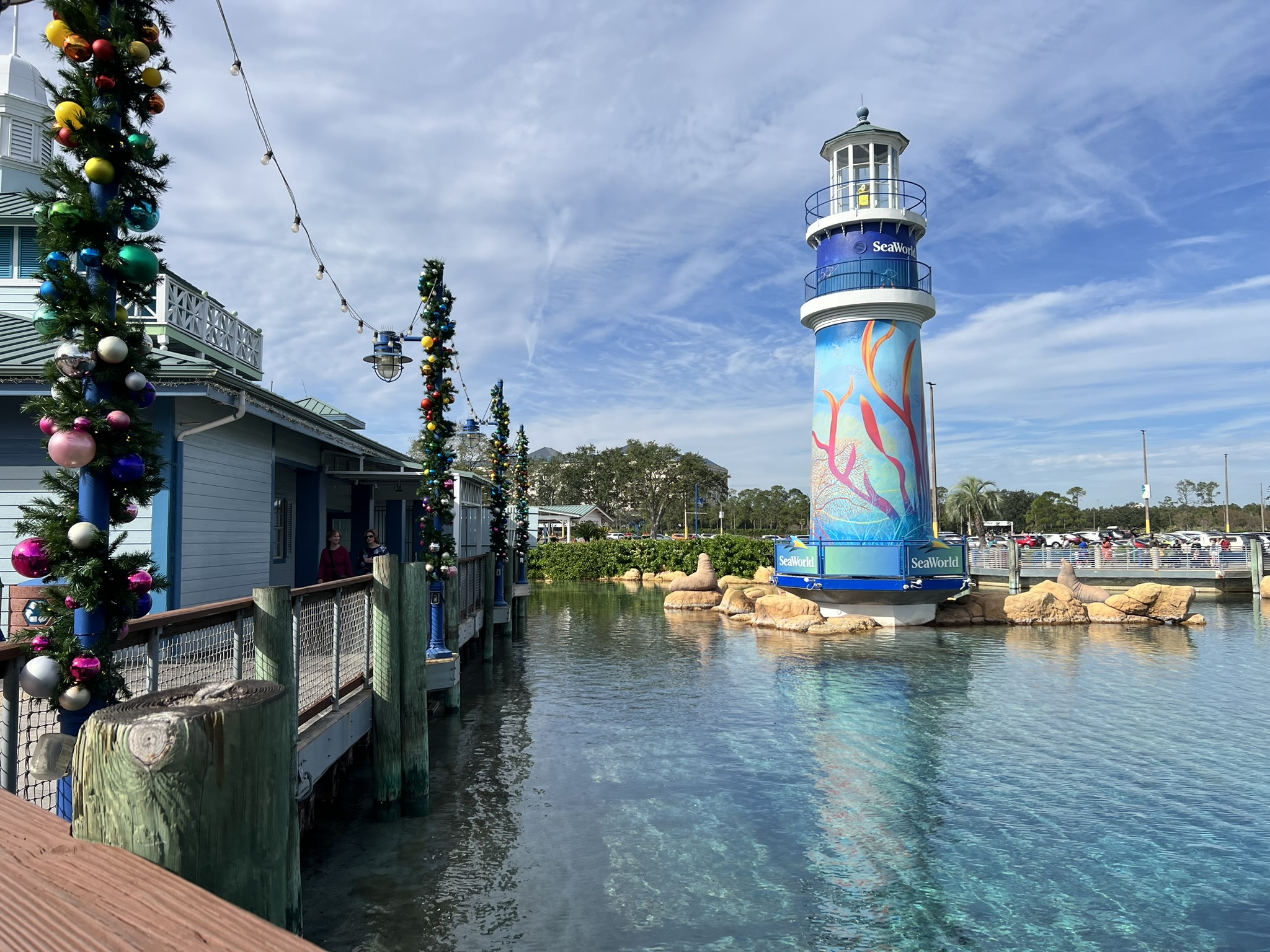 December 2023 Seaworld Park Christmas Holidays in Orlando, Florida Sights and Sounds During Visit